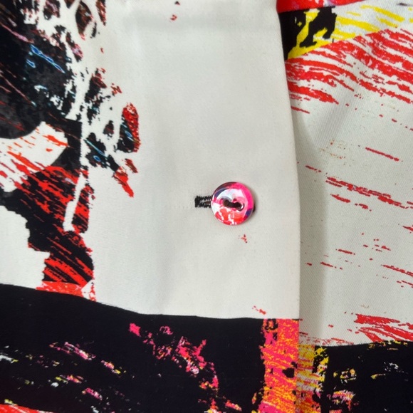 KENZO Paris Colourful Abstract Button Blouse - Picture 8 of 8